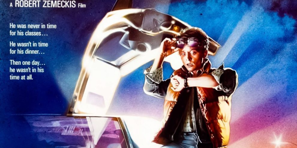 The original movie poster for Back To The Future