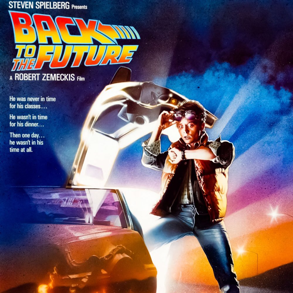 The original movie poster for Back To The Future