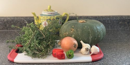 Ingredients for Jamaican Pumpkin Soup