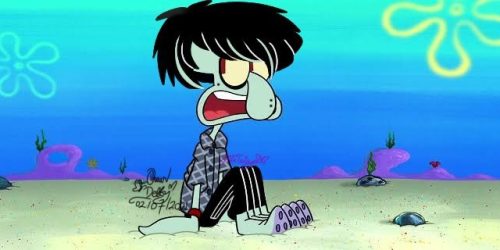an Emo version of Squidward Tentacles for his AI cover of songs.