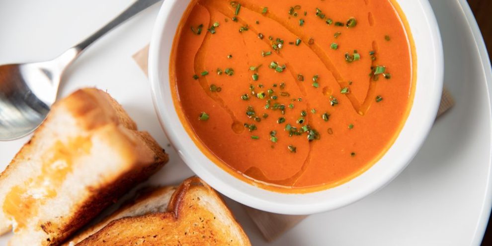 budget friendly meals - tomato soup and grilled cheese