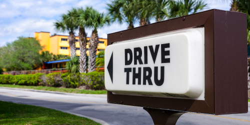 Drive thru sign