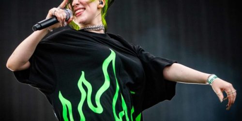 Billie Eilish performs at a festival in 2019.