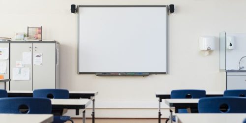 School projector screen