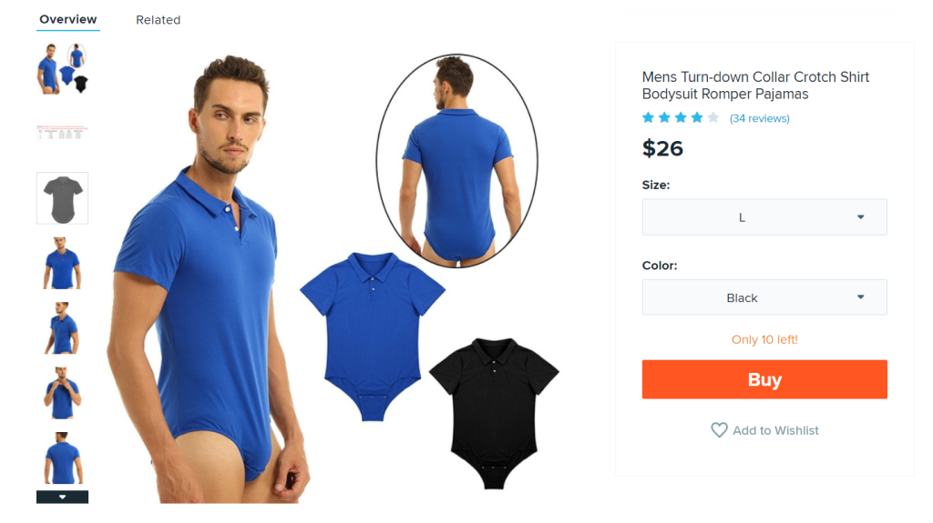 Men's Polo Onesie on Wish