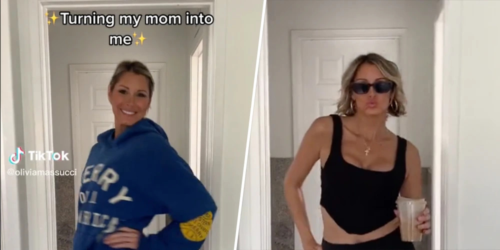 the TikTok Mom dressing trend.