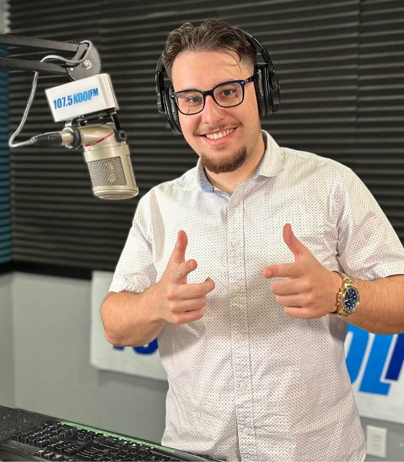 Gio from Kool FM in the studio