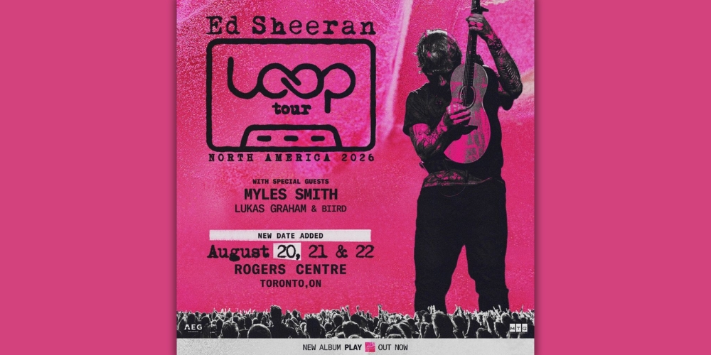 Ed Sheeran - 'Loop' North America 2026 Tour | 107.5 Kool FM