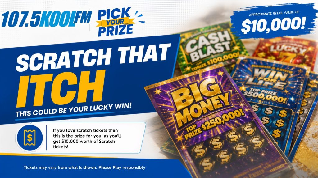 Scratch that itch – If you love scratch tickets then this is the prize for you, as you’ll get $10,000 worth of Scratch tickets. 