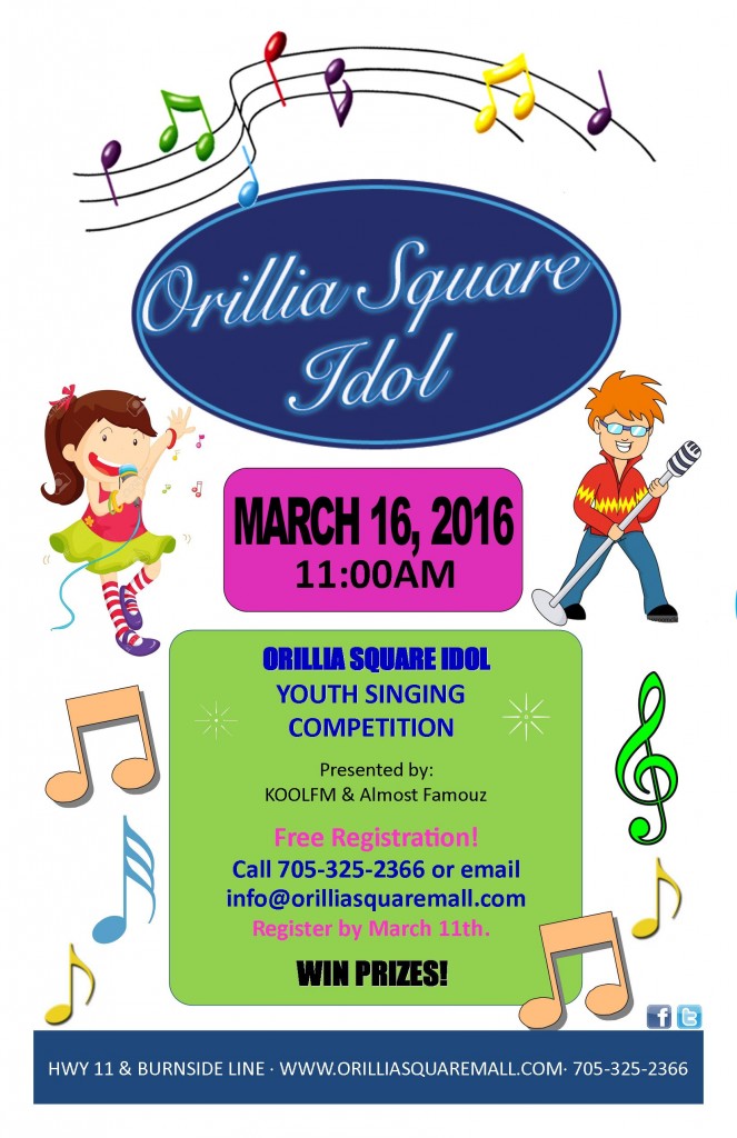 Orillia Square Idol 2016 poster